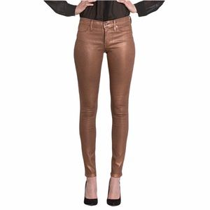 Ella Moss Metallic High Waist Ankle Skinny Jeans